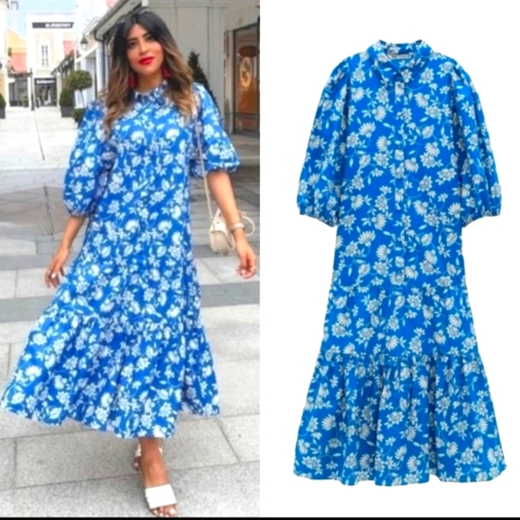 📍SOLD📍ZARA poplin midi shirt dress - Picture 3 of 11